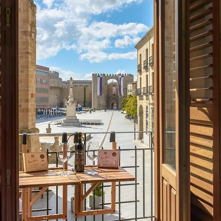 Balcony View To Avila'S Alcazar Exterior photo
